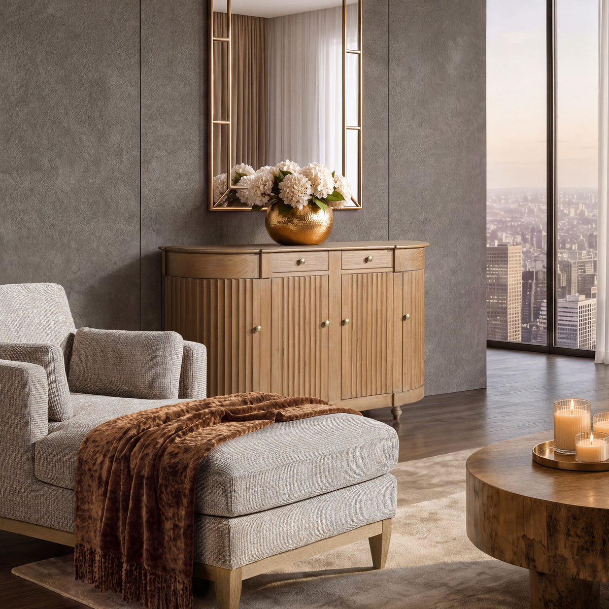 Camille - Side Table - Brown