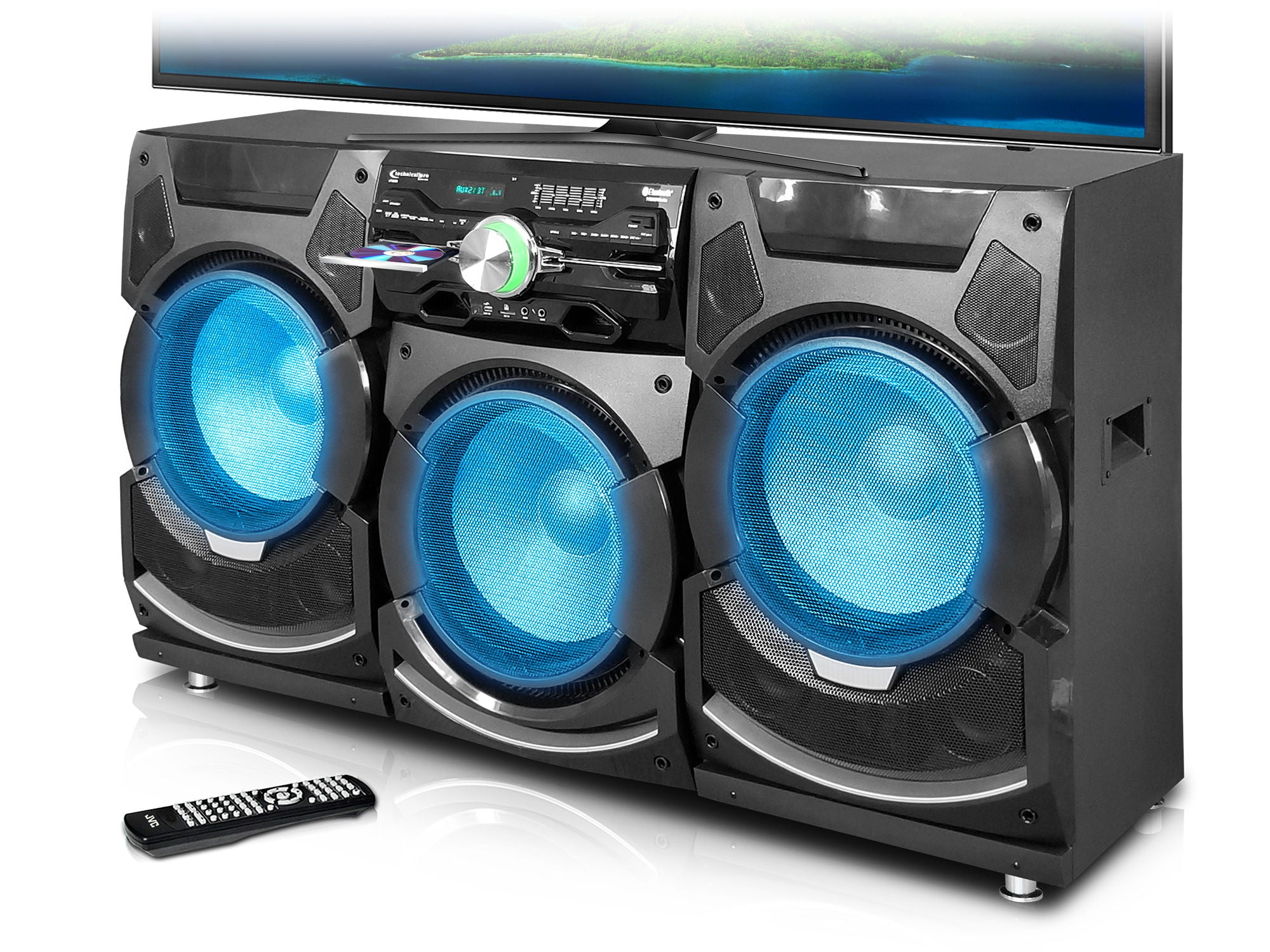 10,000 Watt Neighbor Hater TV Stand - Black