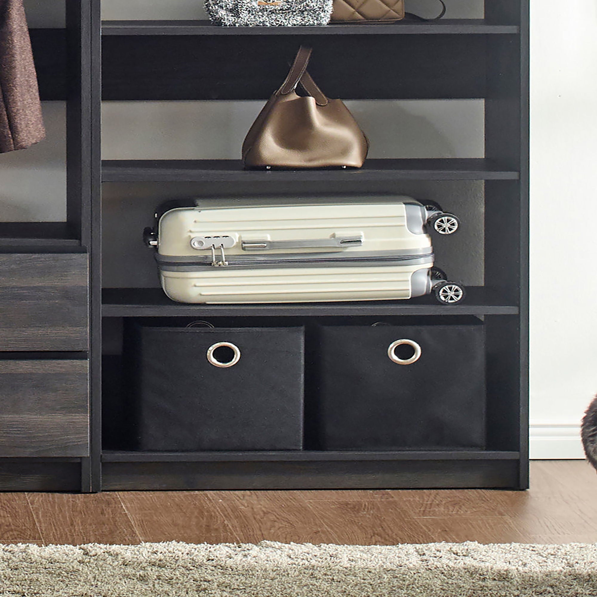 Monica - Walk-In Closet System With Spacious Drawer - Gray