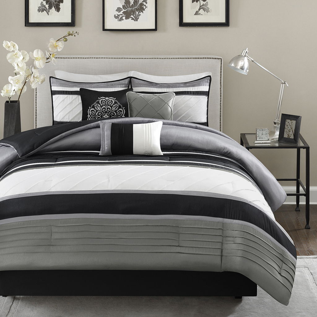Blaire - King Piece Comforter (Set of 7) - Gray