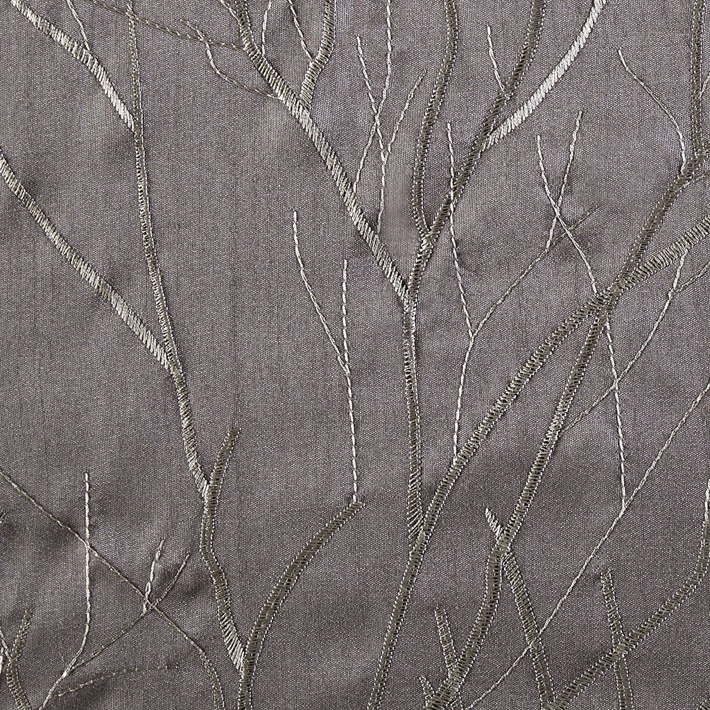 Andora - Embroidered Window Valance - Gray