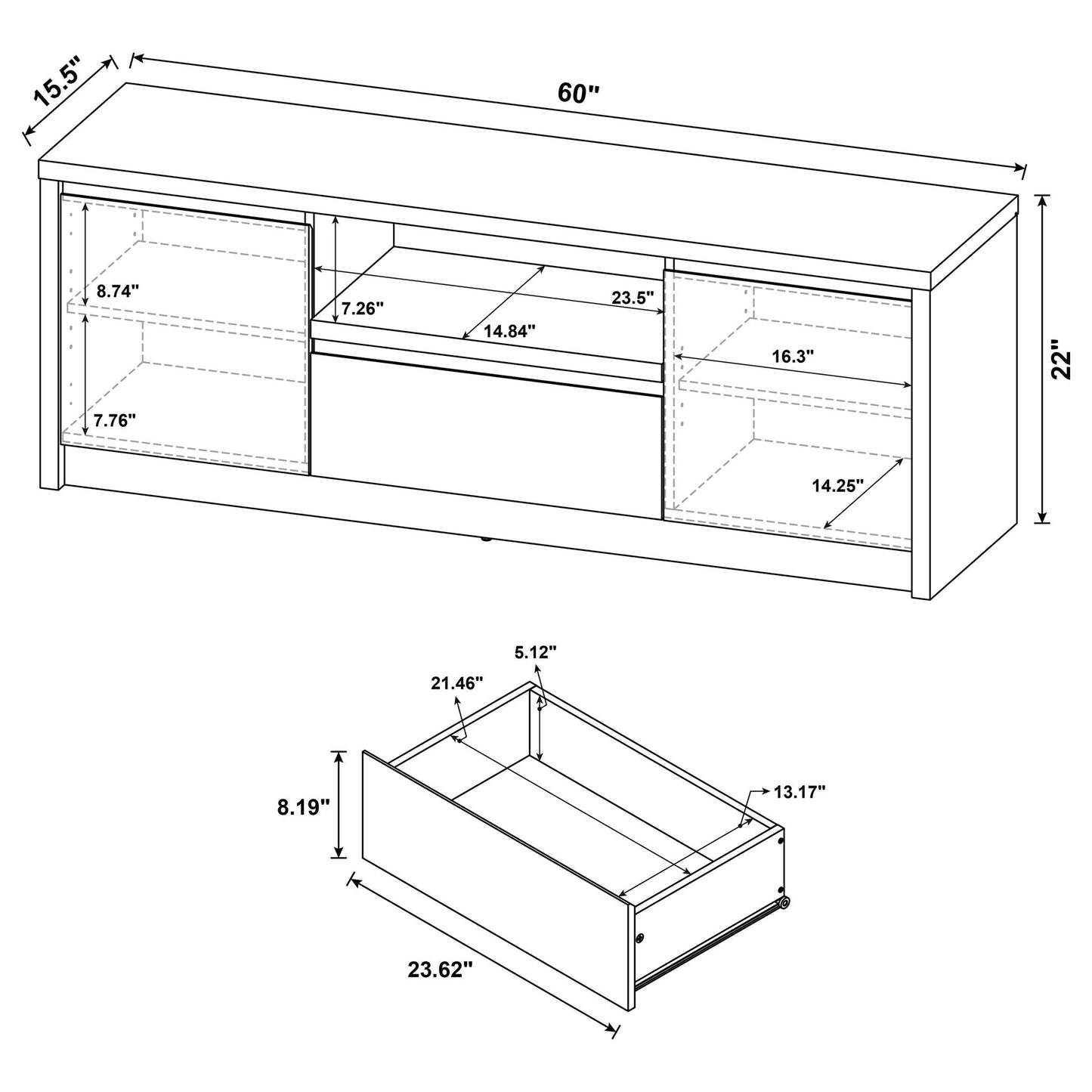 Sloat - 3 Piece Entertainment Center - Black