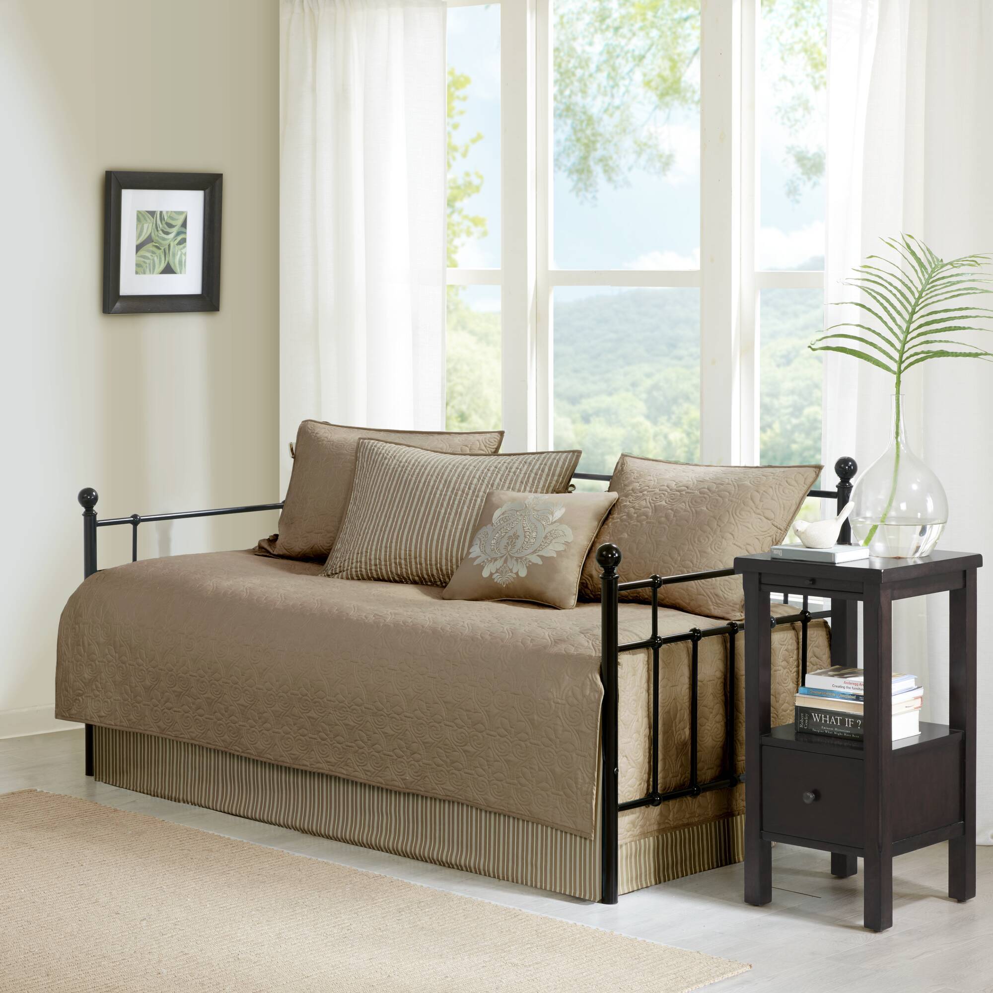 Quebec - Twin Reversible Daybed Cover (Set of 6) - Khaki