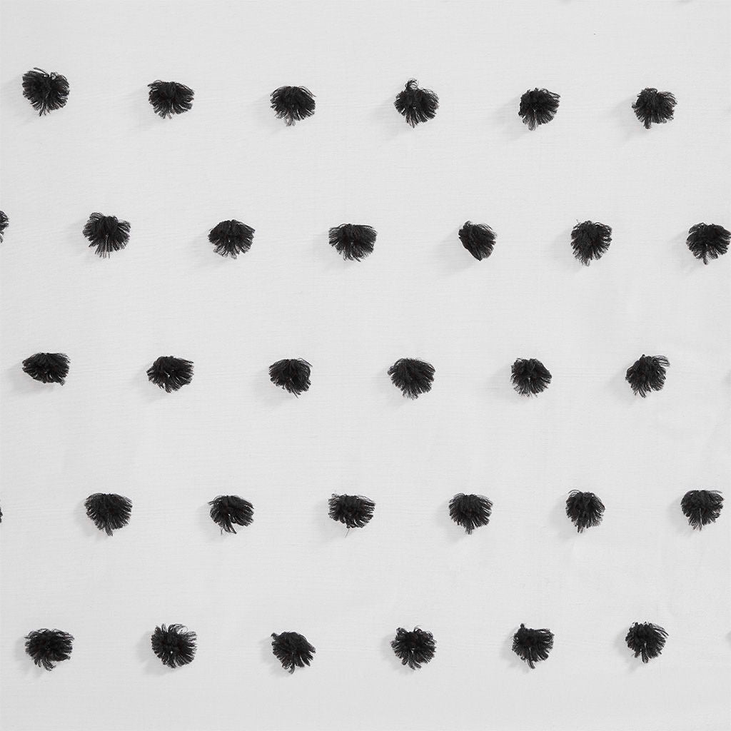 Sophie - 63" Pom Pom Embellished Window Panel - Black