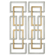 Aerin - Geometric Wall Art (Set of 2) - Gold