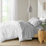 Peached Percale - California King Sheet Set - Gray