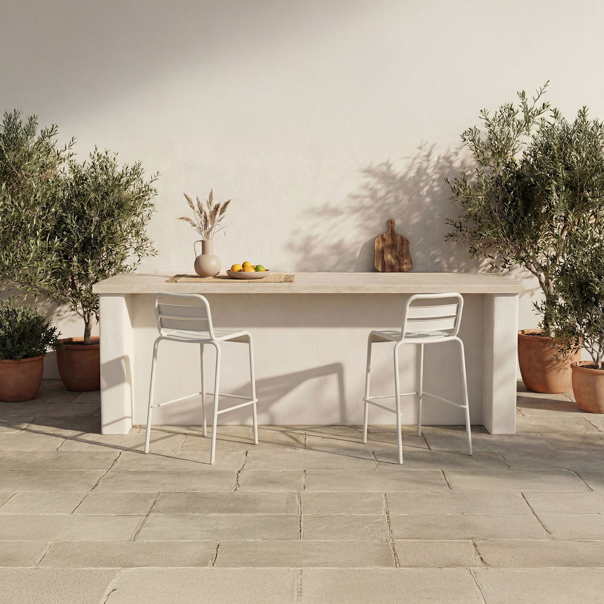 Kade - Outdoor Bar Stool (Set of 2) - White