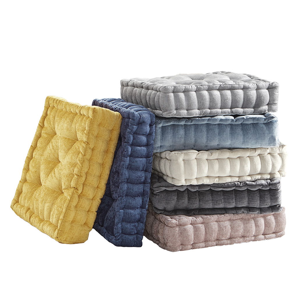 Azza - Square Floor Pillow Cushion - Blush