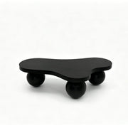 Cloud Shaped Coffee Table & 3 Ball Legs For Living Room - Black