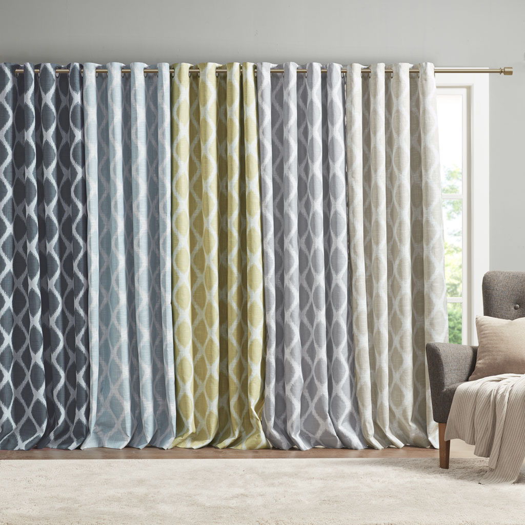 Blakesly - Printed Ikat Blackout Panel - Gray