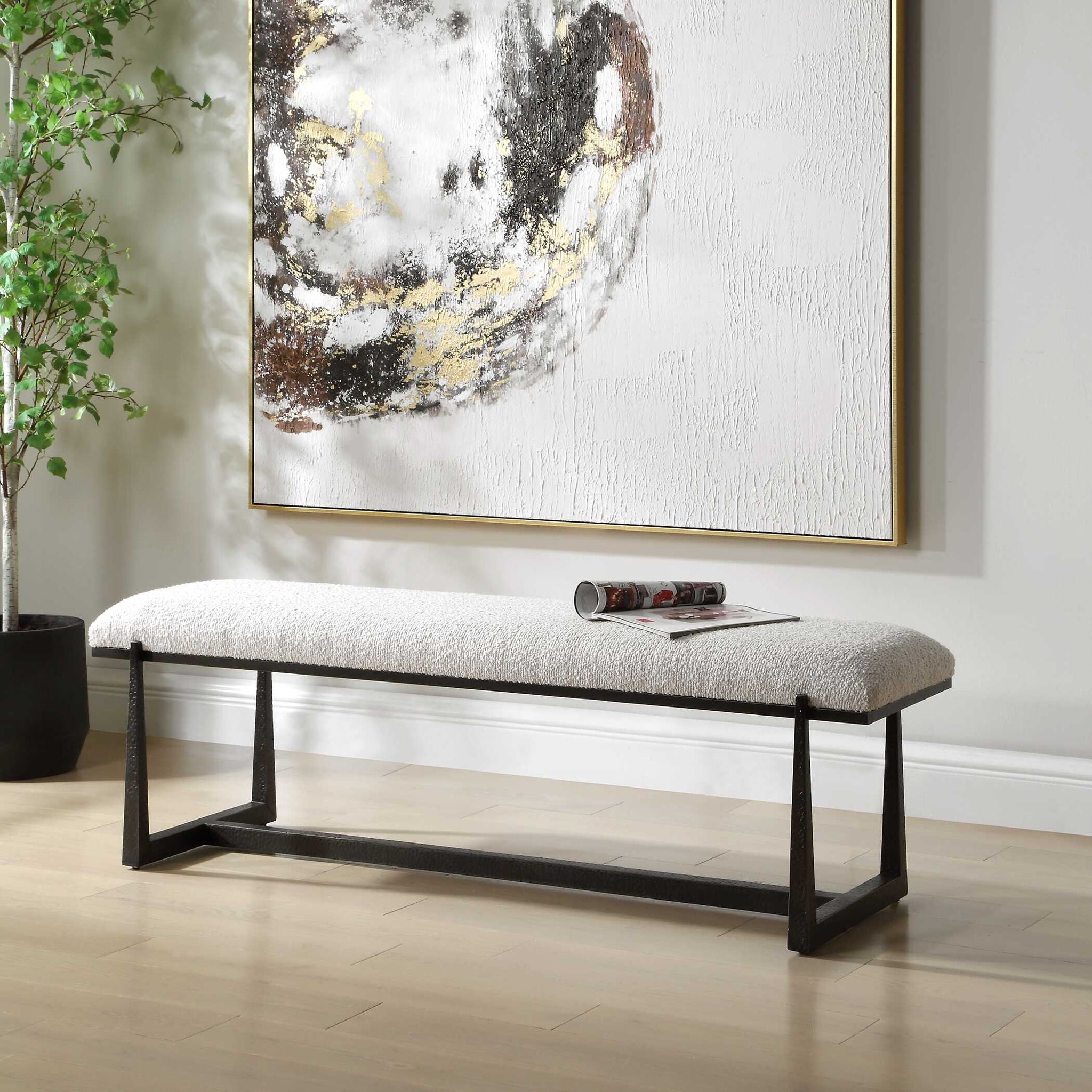 Midas - Long Bench - Black / White