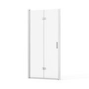 Bifold Frameless Shower Door With Tempered Clear Glass