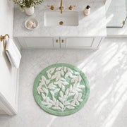 Serene - 25" Round Cotton Tufted Bath Rug - Sage Green