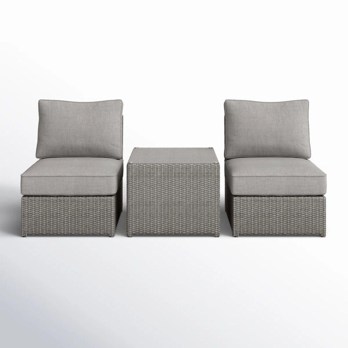 Modern Wicker Outdoor Seating Set With Cushions