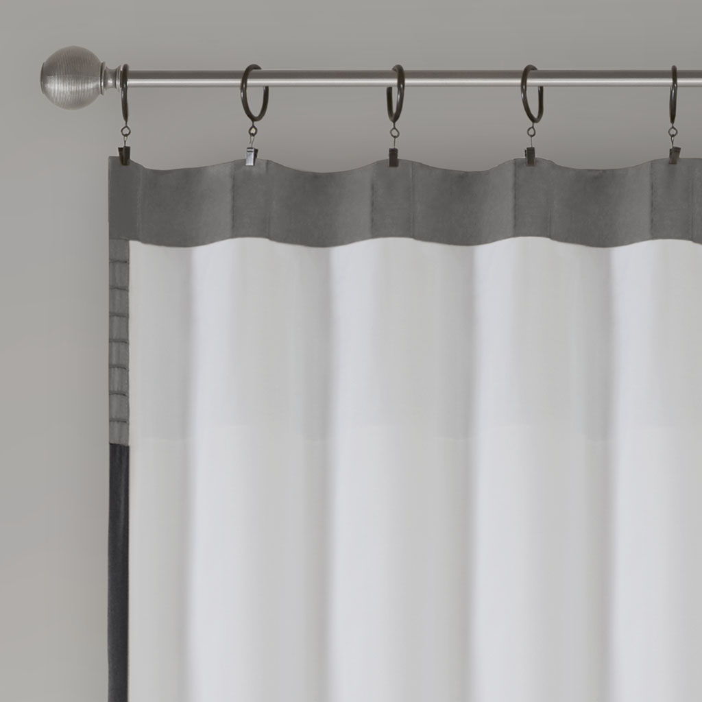Amherst - Polyoni Pintuck Window Panel - Black