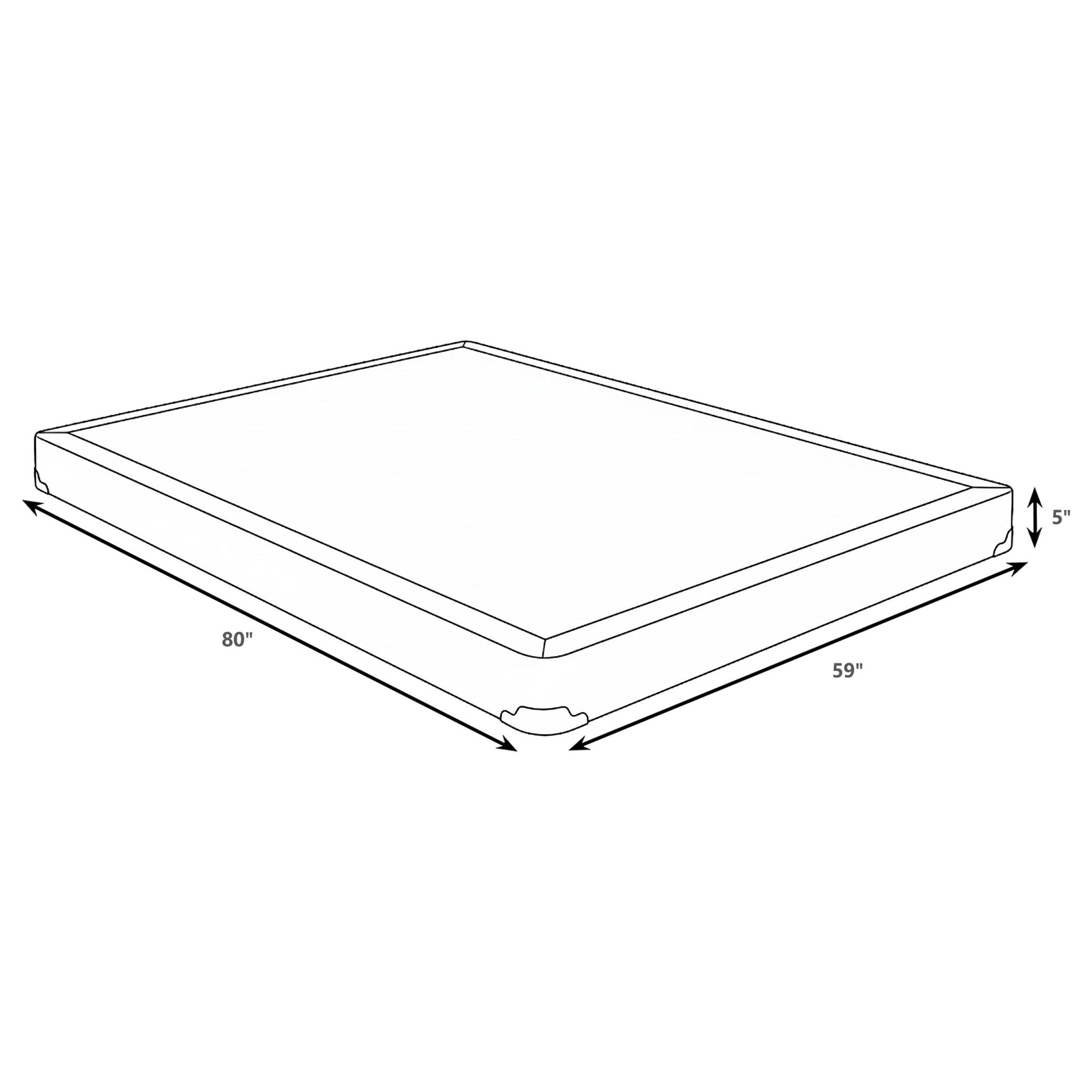 Low Profile Box Spring Foundation With Padded Slats And Breathable Design