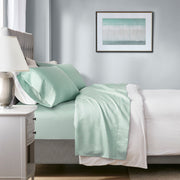 1000 Thread Count - California King HeiQ Smart Temperature Blend 4 Piece Sheet Set - Seafoam