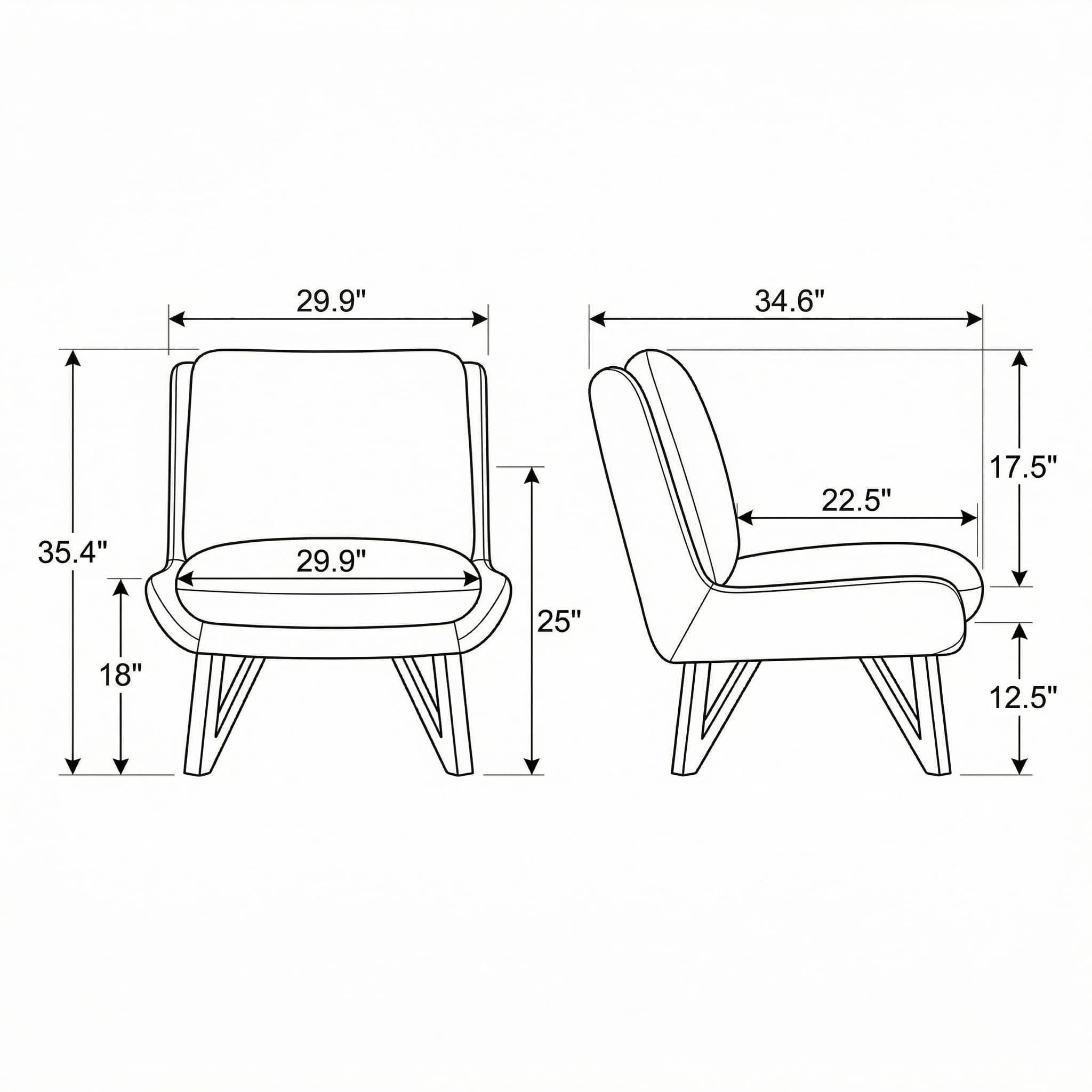 Armless Accent Chair