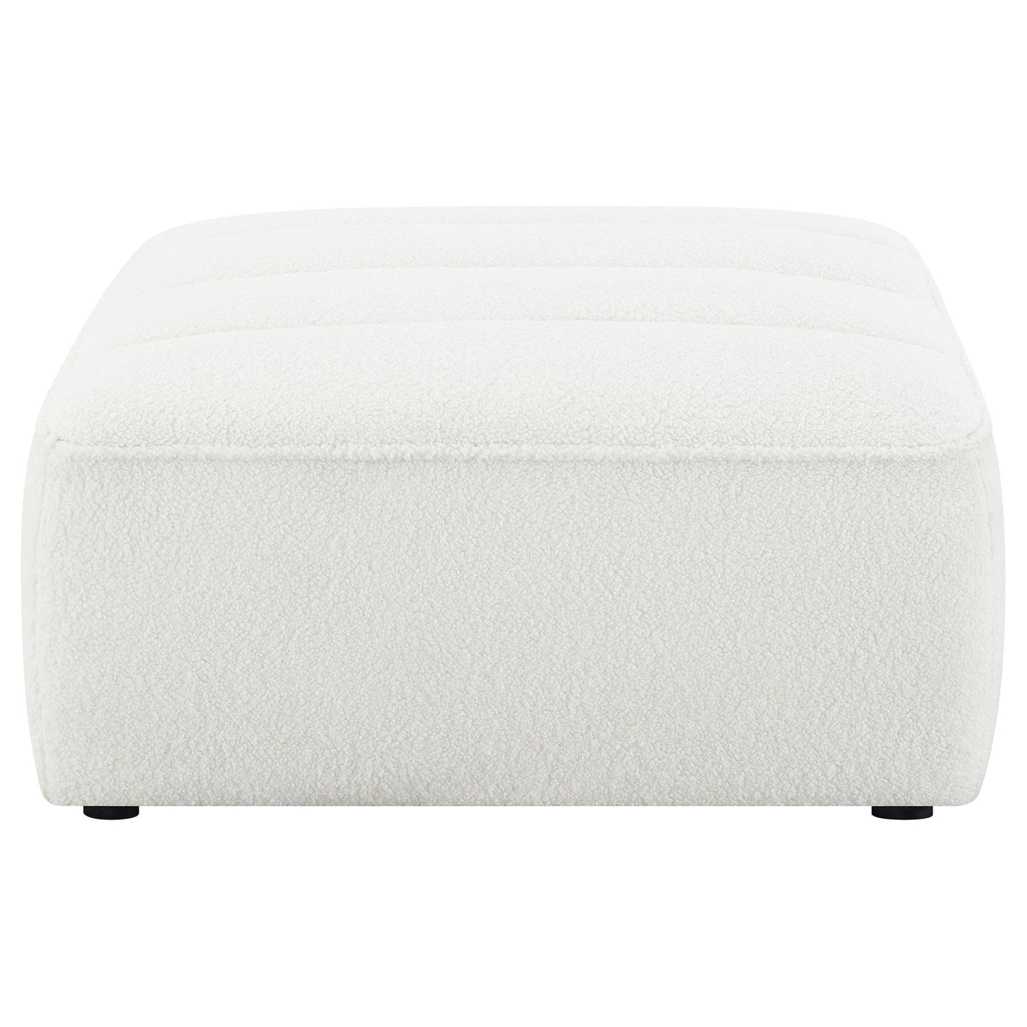 Sunny - Square Upholstered Ottoman - Ivory