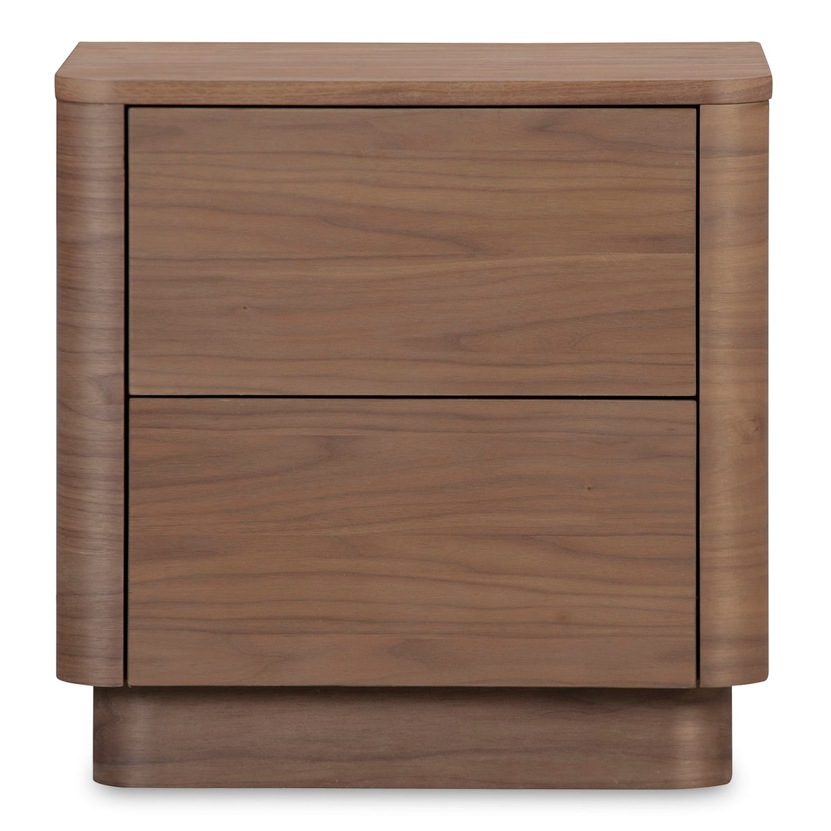 Round Off - Tall Nightstand - Walnut