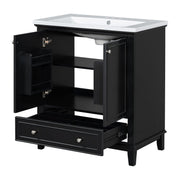 Modern Bathroom Vanity With Sink Combo, Multi Functional Cabinet With Doors And Drawer