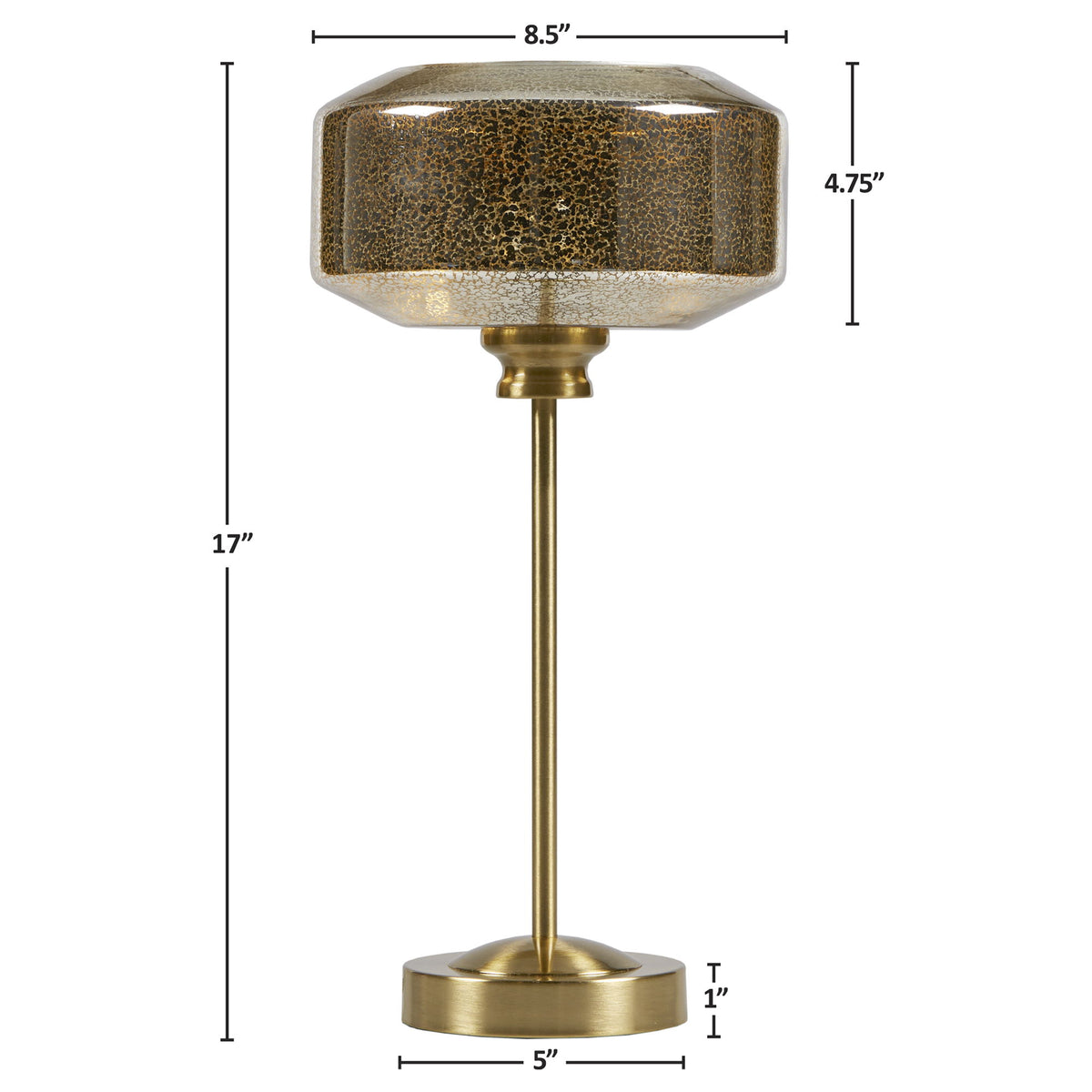 Lumivive - Mercury Glass Table Lamp - Gold