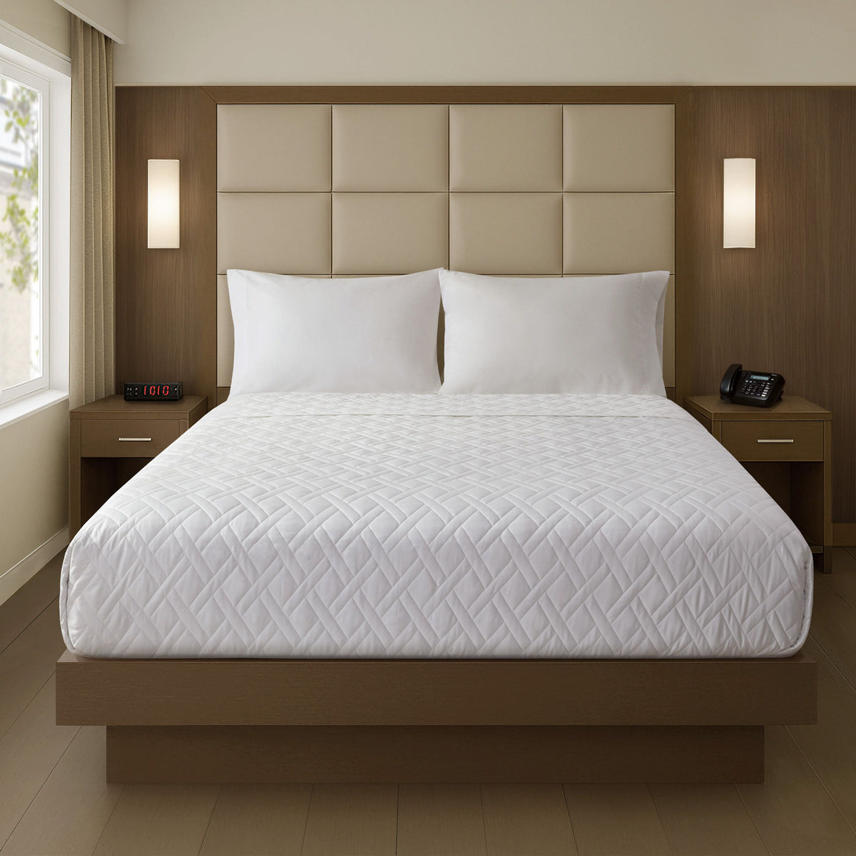 Plain Weave - King Premium Coverlet - White