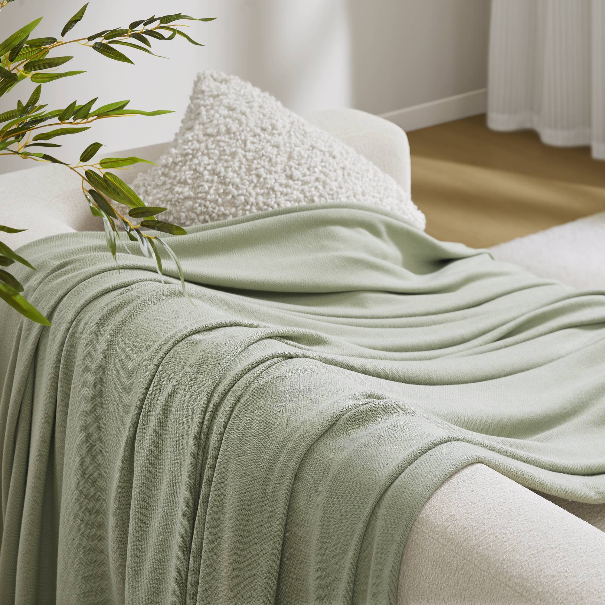 Bamboo Cotton - King Rayon From Blanket - Sage Green