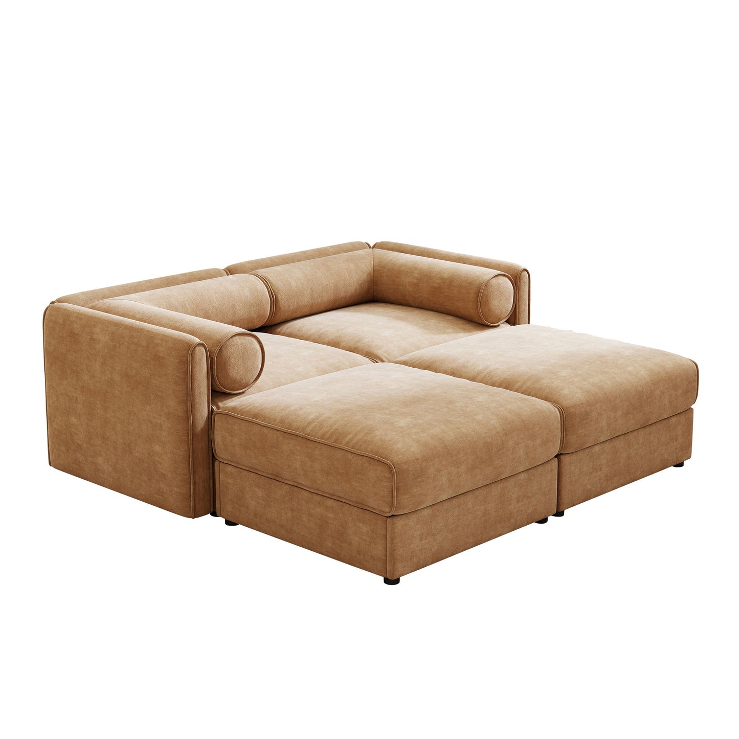 Contemporary Elegant Sofa With Storage And Ottoman