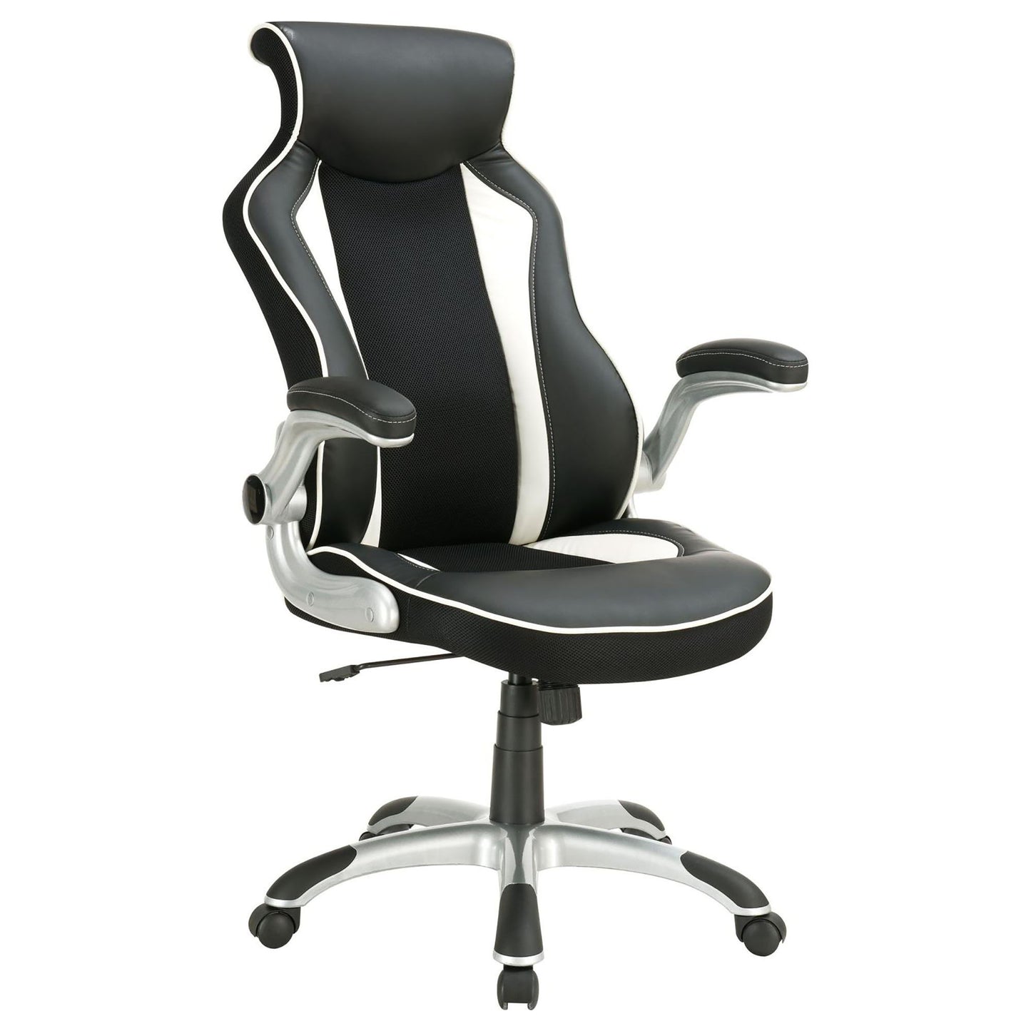 Adjustable Height Office Chair With Ergonomic Design And Swivel Mechanism - Black