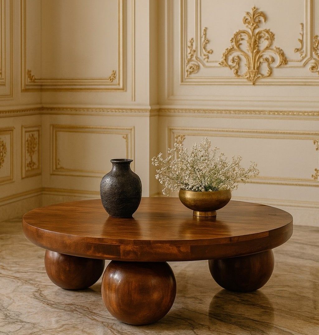 Central Ball Table - Chestnut