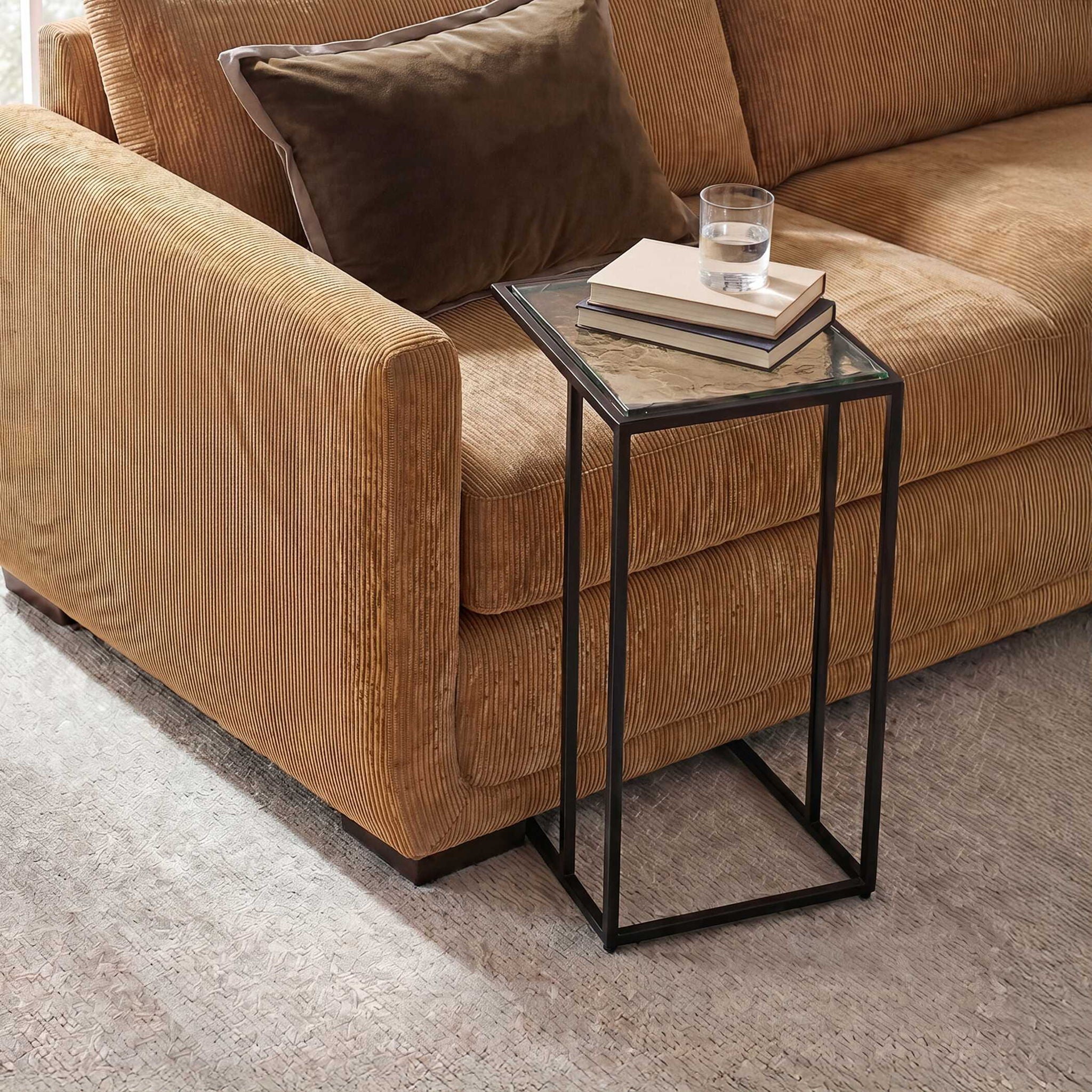 Mateo - Glass Top Accent Table - Black