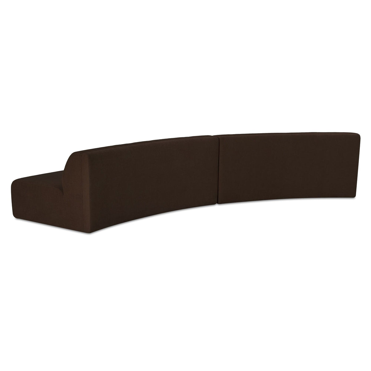 Naomi - 2 Piece Convex Modular Sectional - Dark Brown