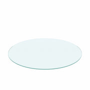 20" Round Tempered Glass Table Top Clear Glass 1 / 4" Thick Flat Polished Edge - Transparent
