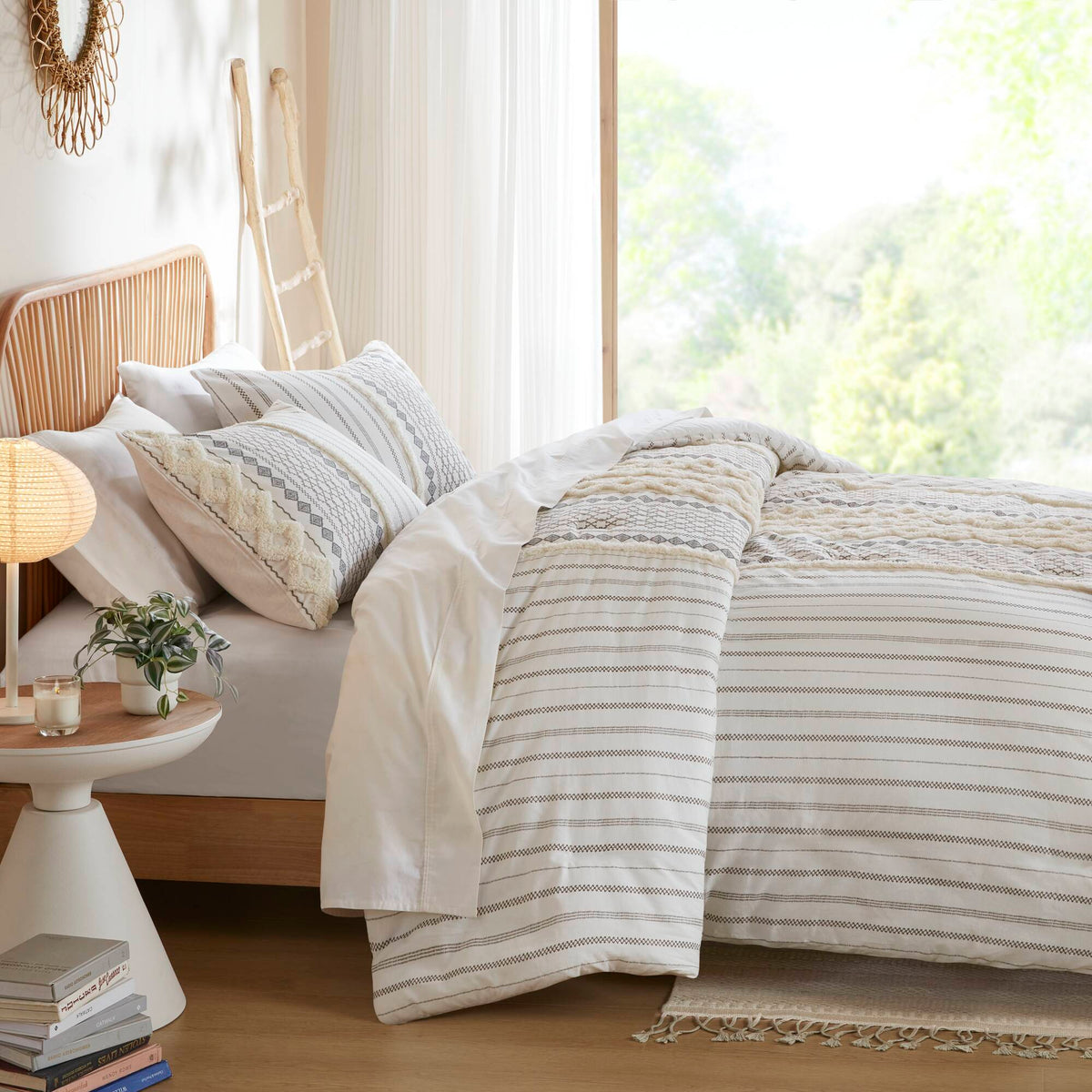 Imani - Printed Duvet Cover Set With - Ivory