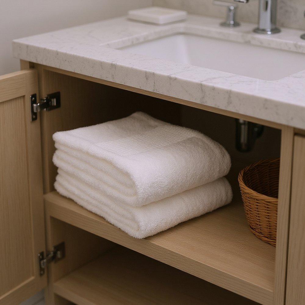 Set of Two White Turkish Cotton 13" X 13" Quick Dry Terry Cloth Washcloths