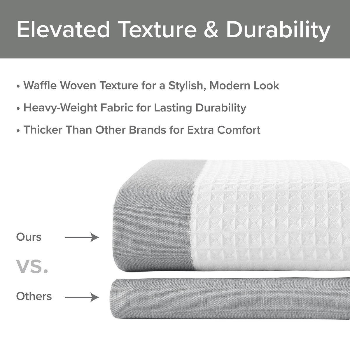 Spa Waffle - 78" Shower Curtain With 3M Treatment - Gray