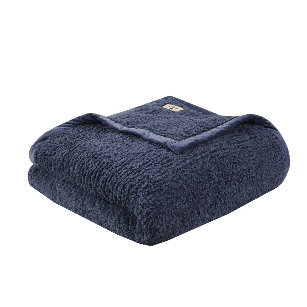 Burlington - King Berber Blanket - Navy