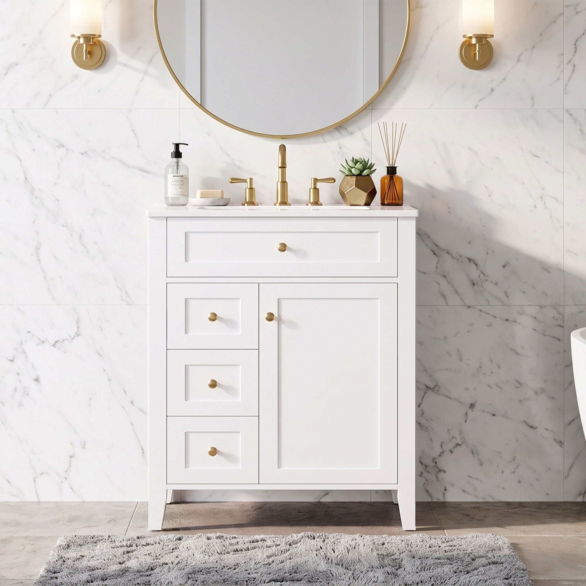 Modern Black Bathroom Vanity With Sink