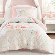 Unicorn Dream - Twin Quilt Set - Pink