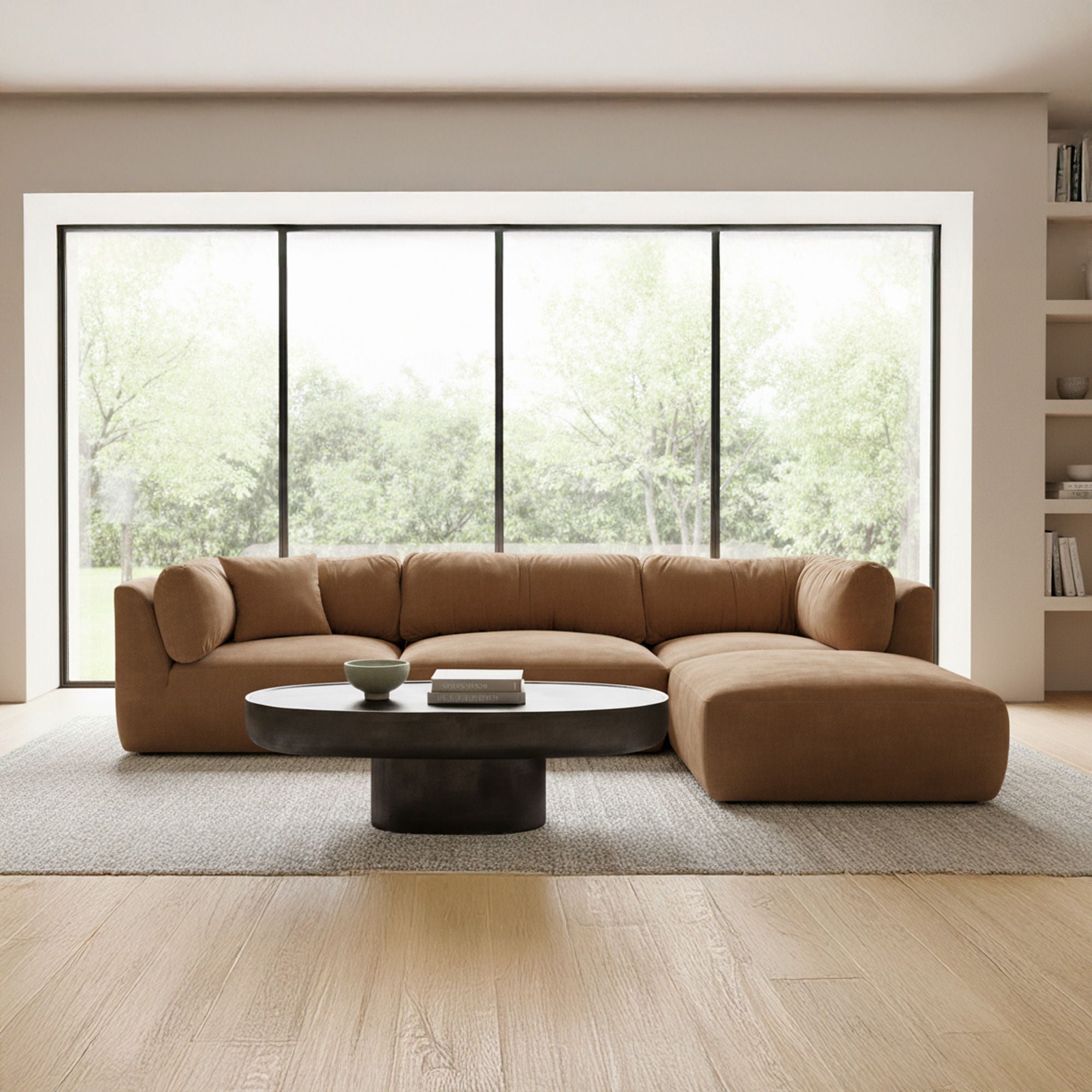 Matina - Corner Chair - Taupe