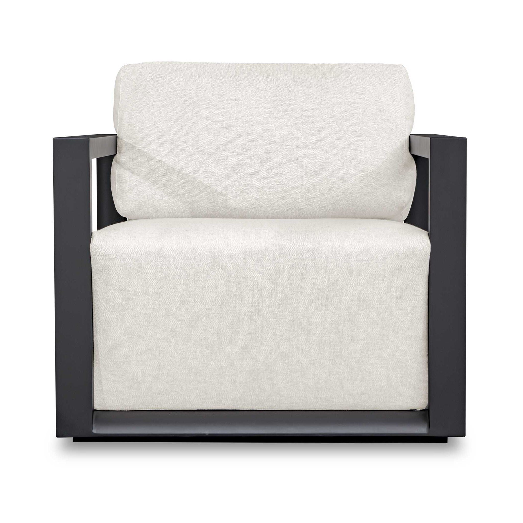 Remsen - Outdoor Lounge Chair - Black / Oyster