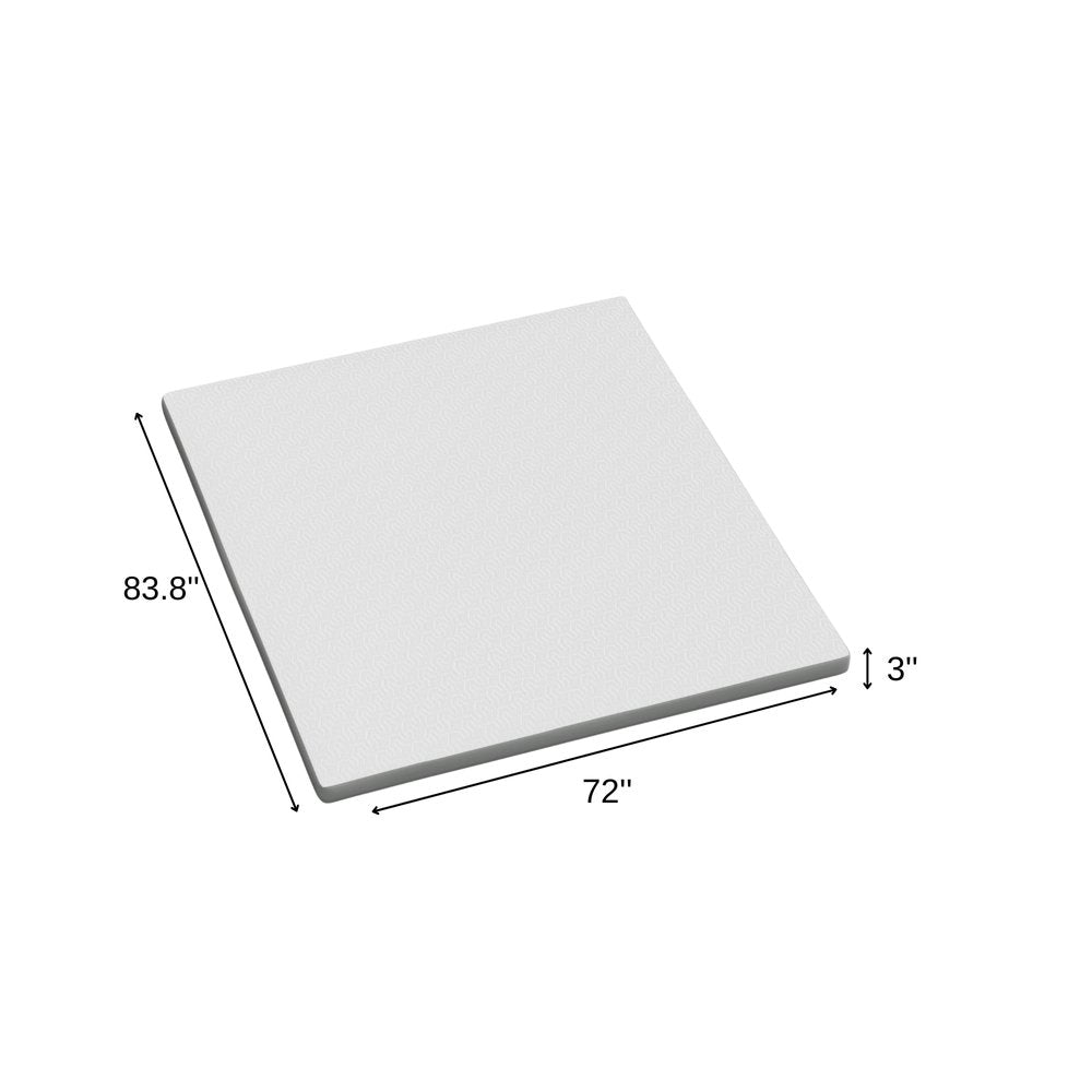 3" White Gel Memory Foam Twin Mattress Topper