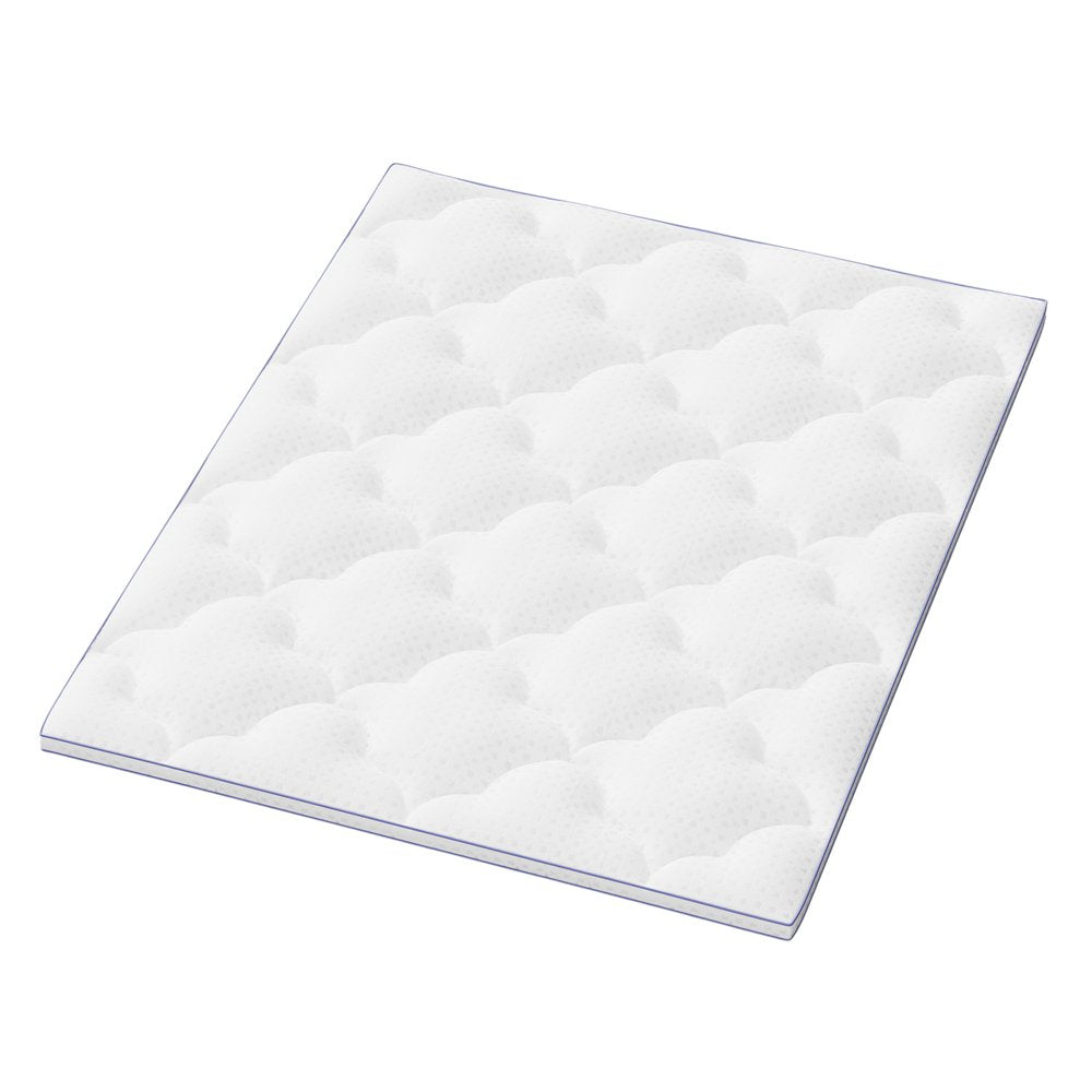 2" White Cotton Twin XL Mattress Topper