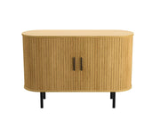 47" Natural Wood Sideboard With Two Sliding Doors