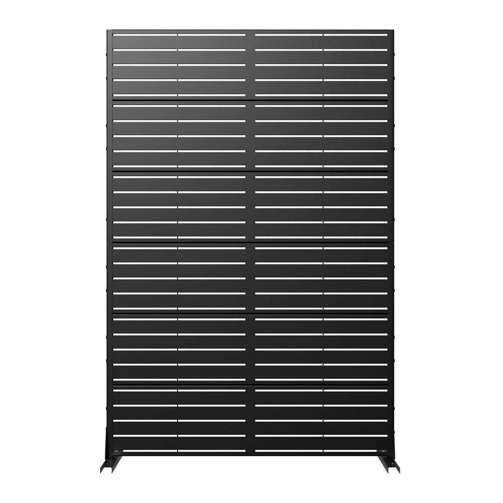 72" Black Metal Six Panel Screen Room Divider