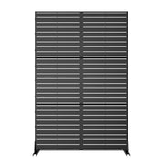 72" Black Metal Six Panel Screen Room Divider
