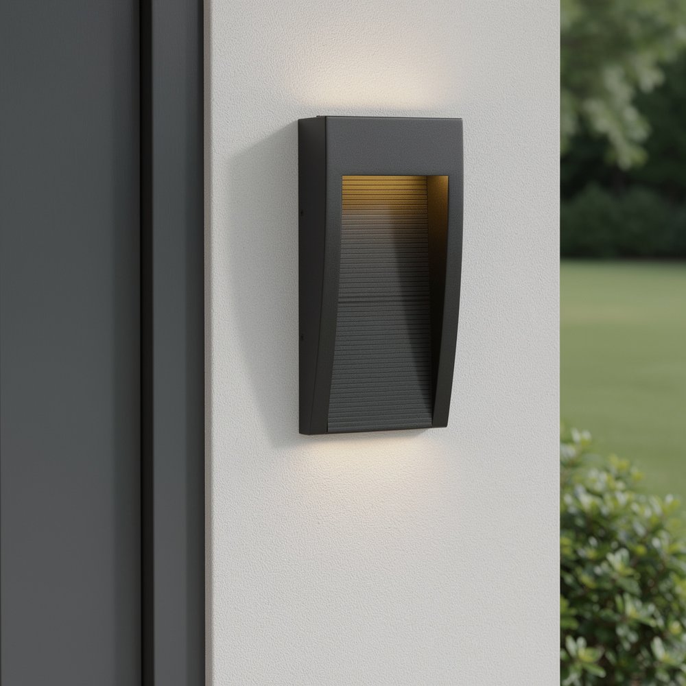 Black LED Dimmable Outdoor Hanging Light
