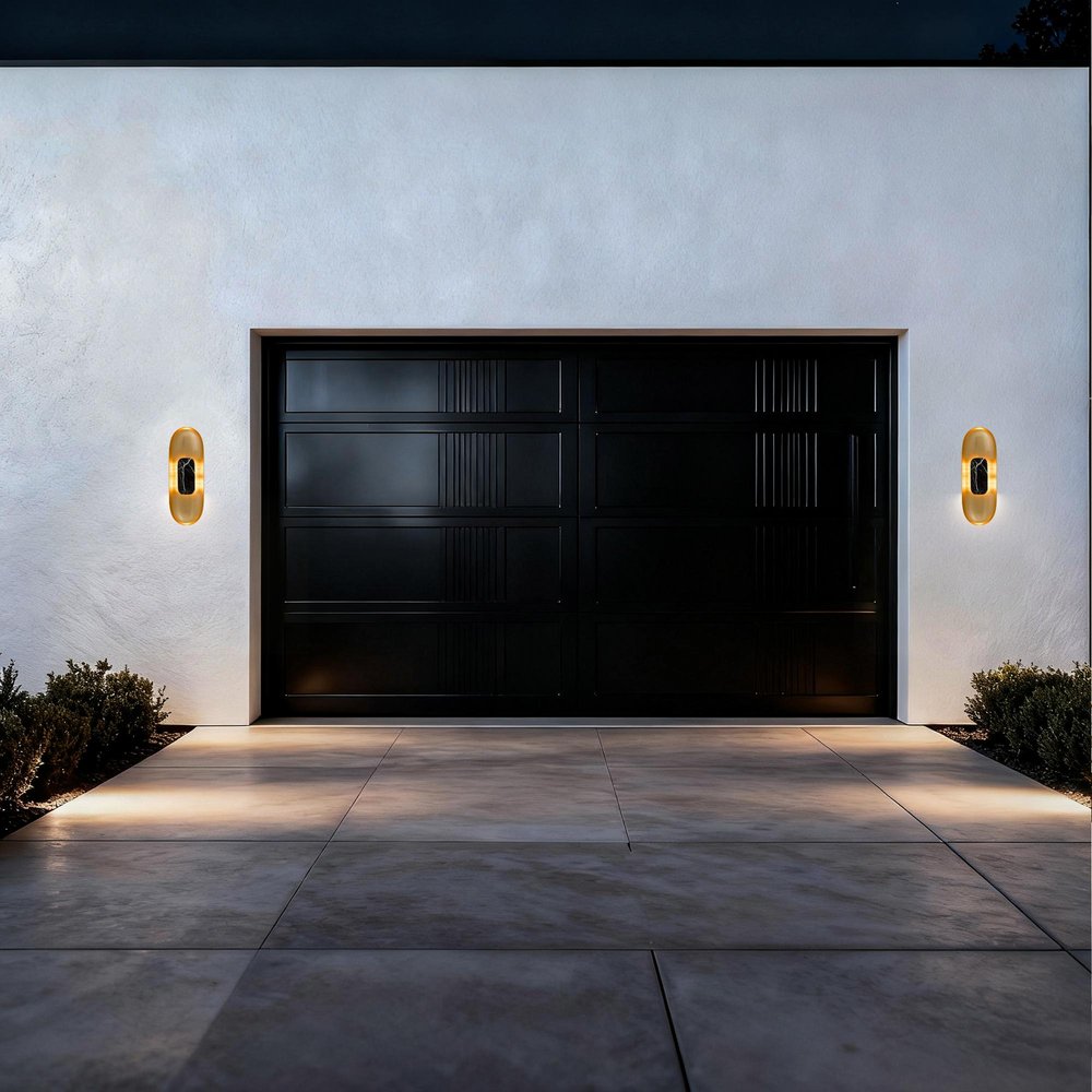 Black LED Dimmable Outdoor Hanging Light