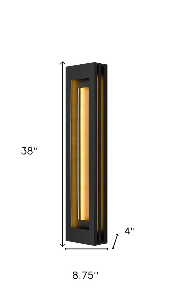 Black LED Dimmable Outdoor Hanging Light